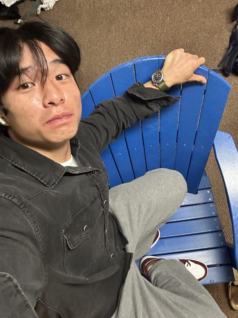 Nick posing with his chair