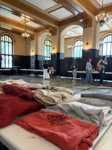 a booth at the mutual aid art fair