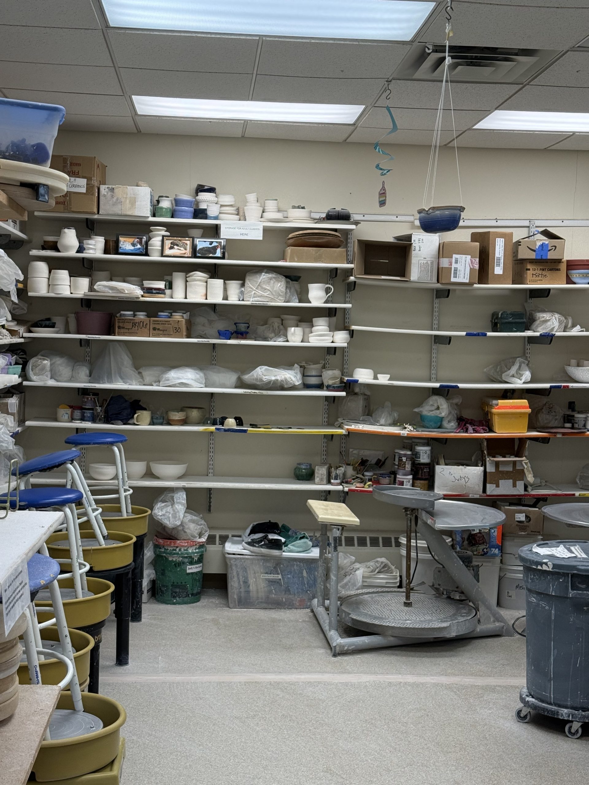 The ceramics classroom