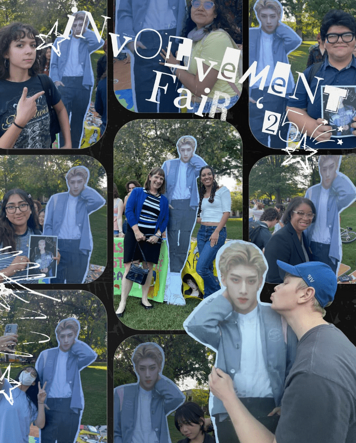 Karl-Pop at Club Fair (ft. cardboard cutout of Ricky in Boys Planet)