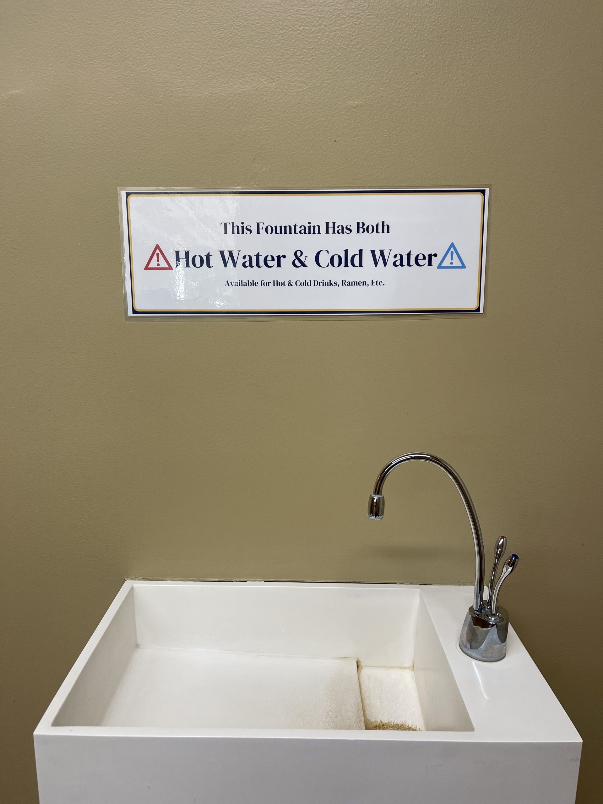 The Lib's Hot & Cold Water Fountain (ps. you can make ramen!)