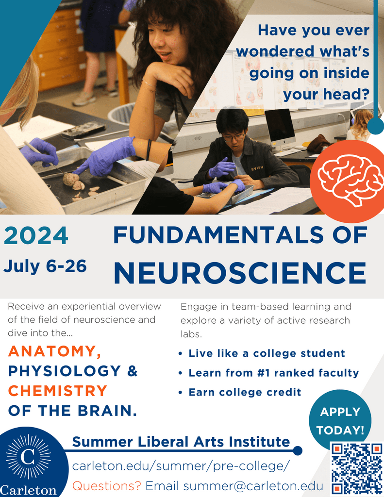 Flyer showing details about SLAI's 2024 Neuroscience Program.