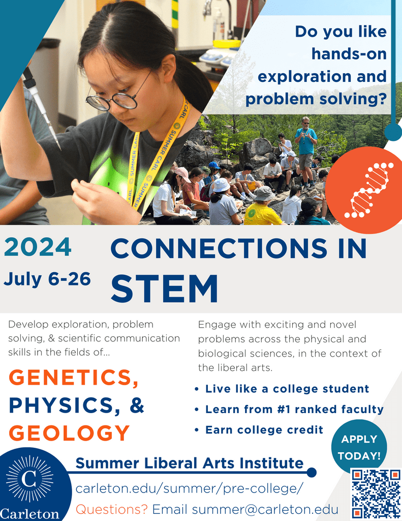 Flyer showing details about SLAI's 2024 STEM Program.