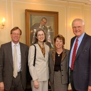 The Odens with Dartmouth President James (Jim) Wright and his wife, Susan Wright.