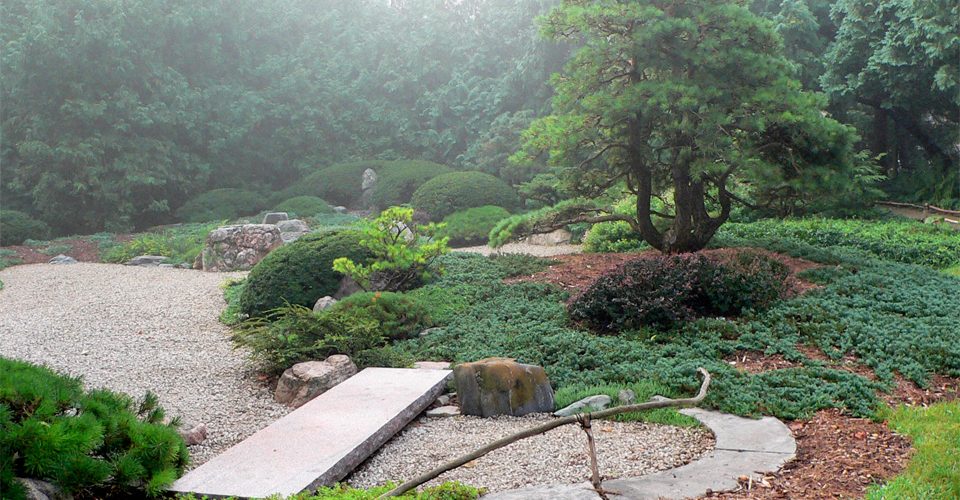 Japanese Garden in the Fog