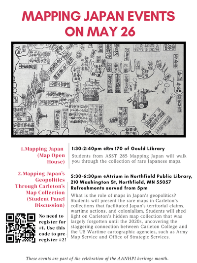 A white poster with an old map. The poster contains information found on this webpage