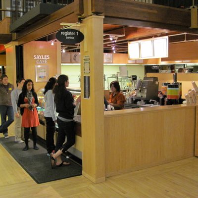 Sayles Café featuring a la carte dining for either eating in or take out