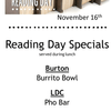 Reading Day Specials