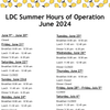 LDC June Hours of Operation