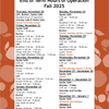 End of fall term hours of operation