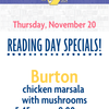 Burton Reading Day dinner 11.20