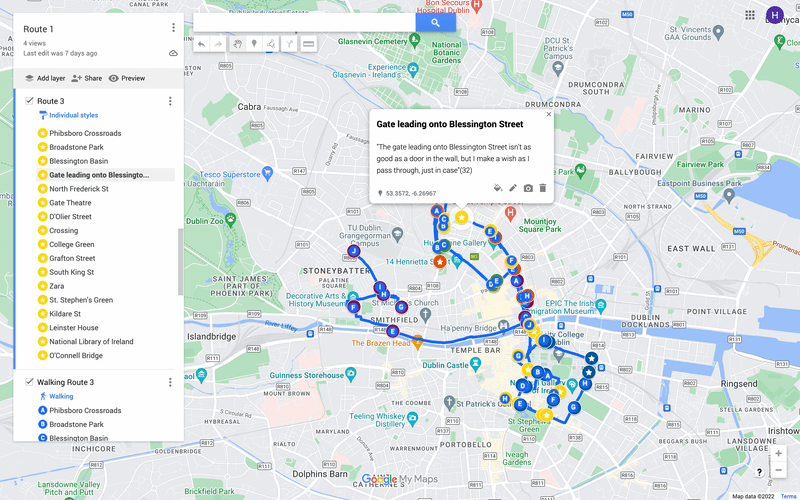 Hannah Sheridan Dublin Map