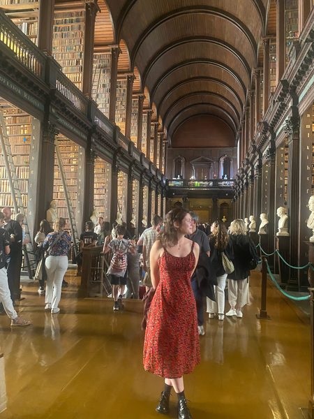 Hannah Sheridan in the Long Library in Dublin
