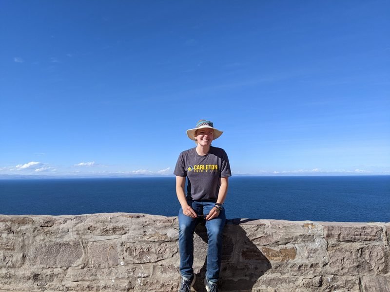 Sophie at Lake Titicaca