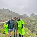 Students at Machu Picchu in rain