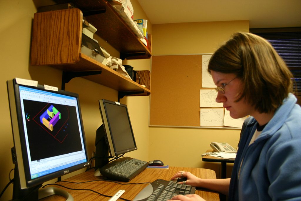 Andrea Enjoying AutoCAD
