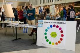 Welcome Table in Anderson Atrium
