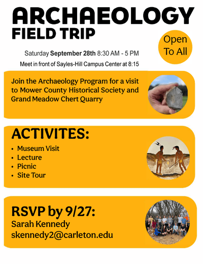 field trip flyer in white and yellow