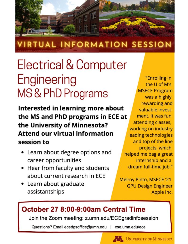 U of MN zoom session flyer