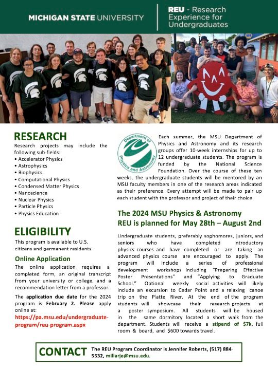 MI State REU flyer