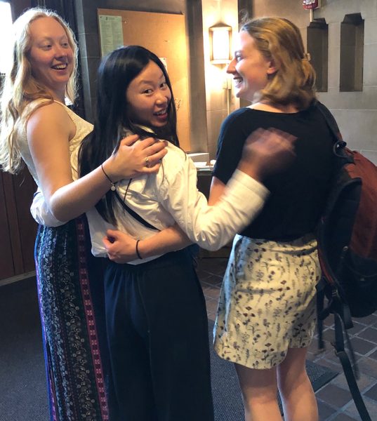 Madeline, Proud, and Mabel at Senior Celebration, June 2, 2019