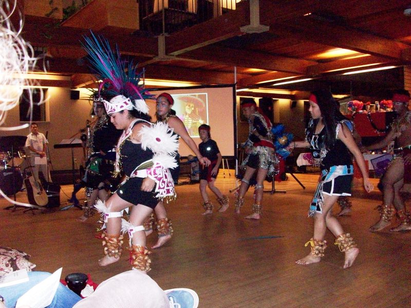 Aztec Dancers at Day of the Dead Celebration