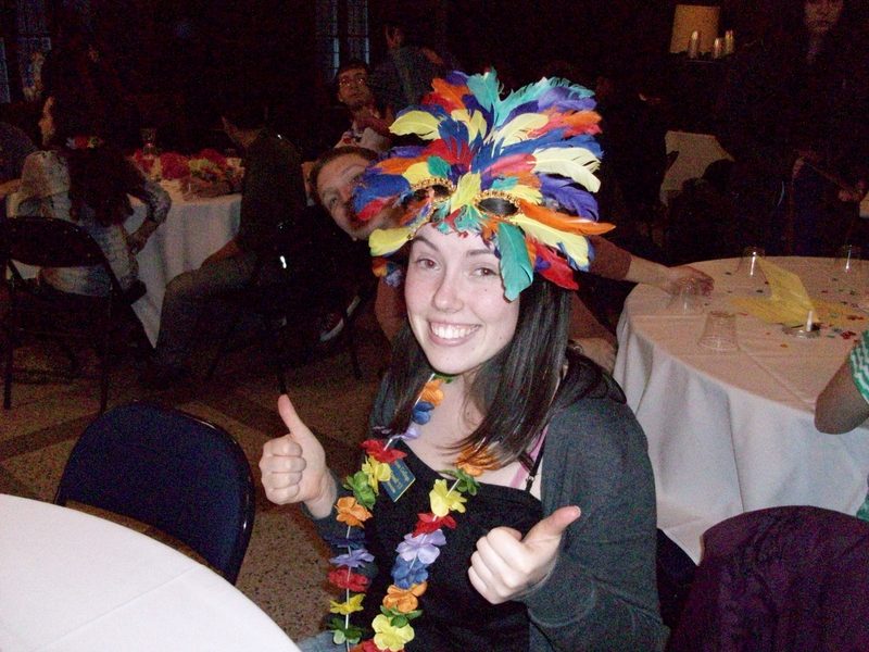 Chaplain's Associate Katie Powell at the Purim/Holi Celebration