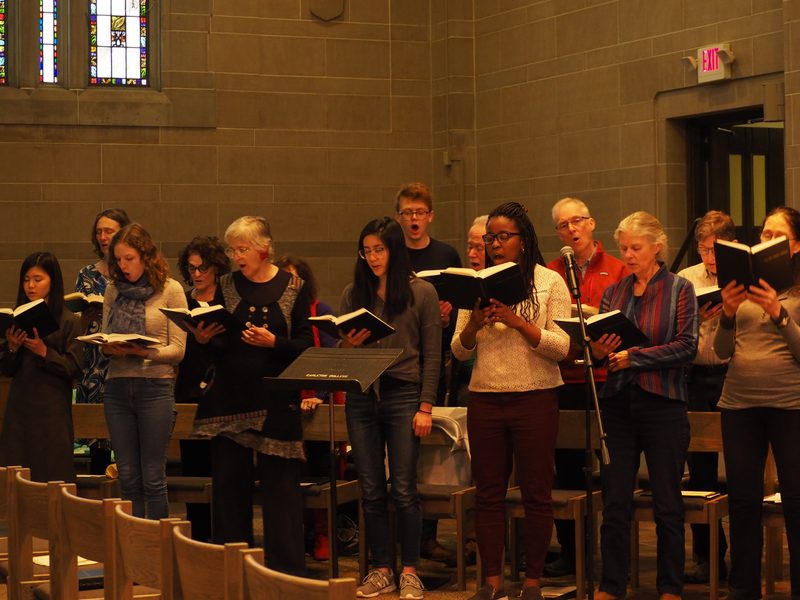 Carleton Student and UCC Choir at the Black History Month Chapel Service - Feb. 23, 2020