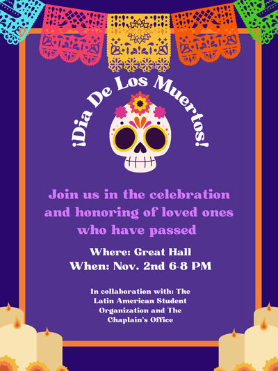 Dia de los Muertos poster for Thursday, November 2, 2023 at 6pm