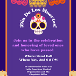 Dia de los Muertos poster for Thursday, November 2, 2023 at 6pm