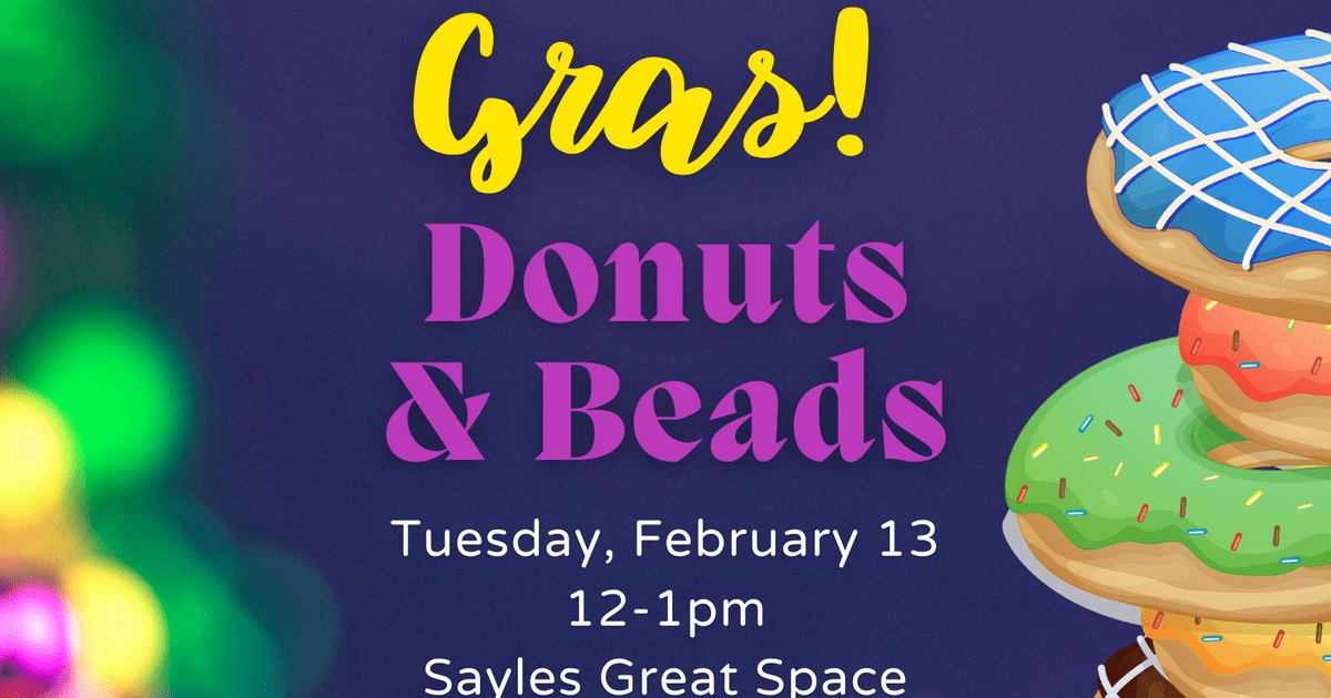 mardi gras beads for donuts