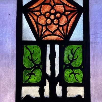 Orange Flower Stained Glass