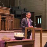 Rev. Schuyler Vogel, College Chaplain speaking at National Coming Out Day Service