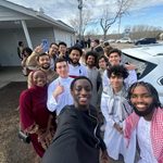Group of students gathered for a selfie on Eid