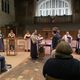 Druid leaders gathered around an altar at Imbolc Ceremony