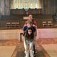 Seniors Zach Glaser, Anna Horton and Sonia Shah posing for a photo at the Senior Service