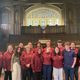 Chaplains, Chaplain's Associates & the Chaplain's Office Coordinator pose for a picture at the Senior Service