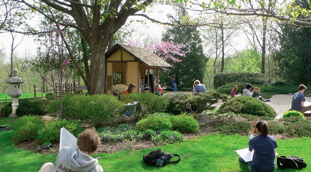 Japanese Garden with Students
