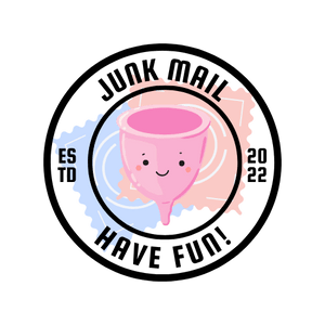 Junk Mail Logo read established 2022. Junk Mail: Have Fun.