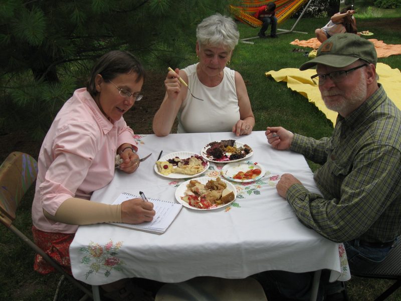 The judges, hard at it.