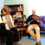 Glenn Lee and Tim Vick played some music as the brunch was getting underway.