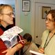Margaret interviews Julia for a story in the Carleton Shout