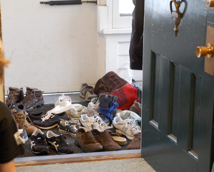 Shoes on the porch