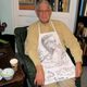 Dixon shows off his birthday Knights apron.