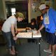 Doing a puzzle while awaiting the results of the pie judging.