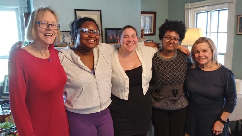 Julia Uleberg Swanson, Adina Holloway '24, Nancy Cullen '24, Sara Negasi '25, and Sharon Jackson