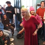 Julia Uleberg Swanson leading the Knightengales at Dacie's 140th birthday brunch