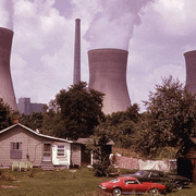 Nuclear plants behind a family's home - featured in DOCUMERICA
