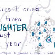 Map of places member of class of 2014 cried from laughter - from Carltography