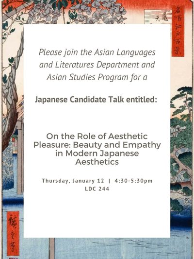 Flyer for candidate job talk